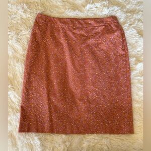 Talbots | Tulip Pink & Orange Pattern Pencil Skirt